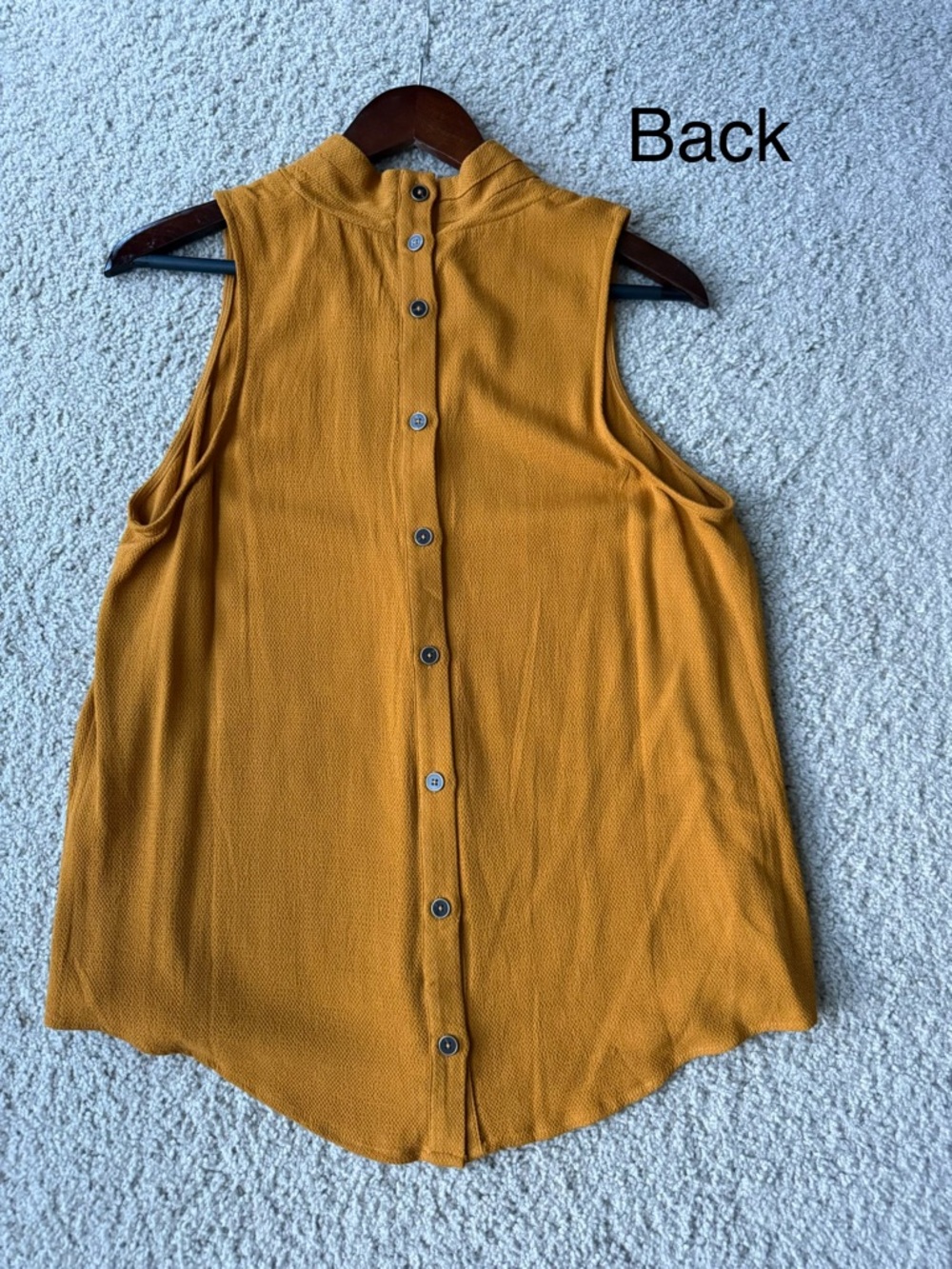 Anthropologie Mustard Sleeveless Wrap-Front Camisole Unique neckline Size:12 - Picture 2 of 8